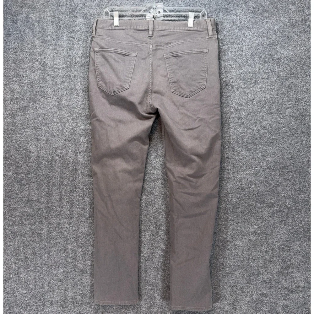 Banana Republic Traveler Pants Mens 33x32 Gray Slim Fit Stretch Chino Casual